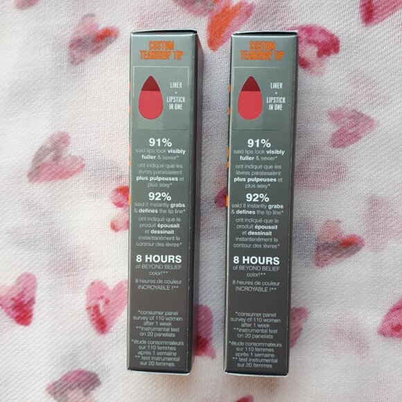 2/$20 Benefit Cosmetics: They're Real! Double The Lip mini bundle - Pink Thrills - Picture 5 of 13